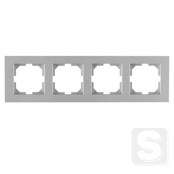 Рамка на 4 посади горизверт. монтаж Arvia Electric KAREN Срібло (20 03 2000 024)